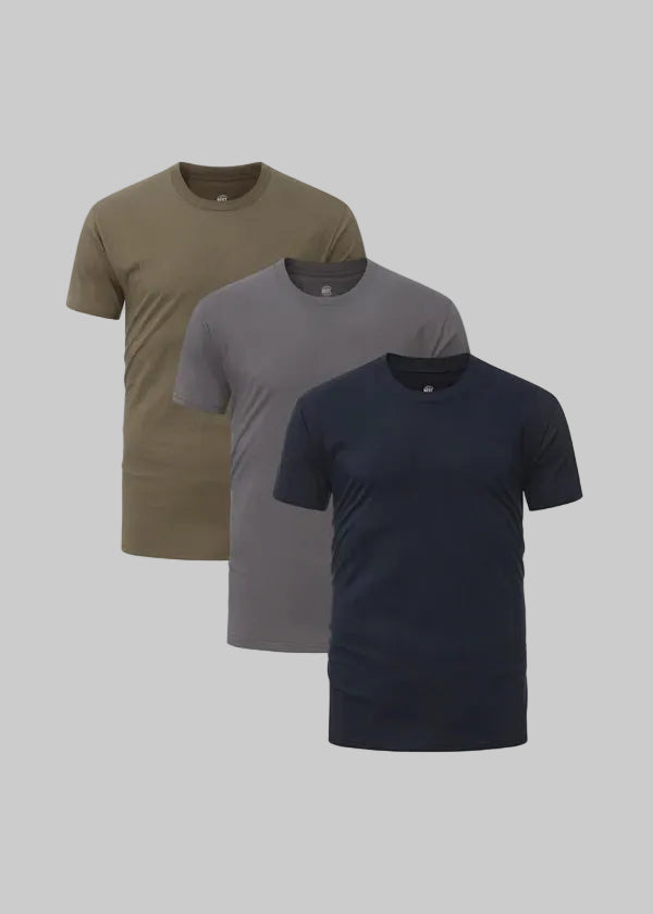 Camiseta de cuello redondo pack 3