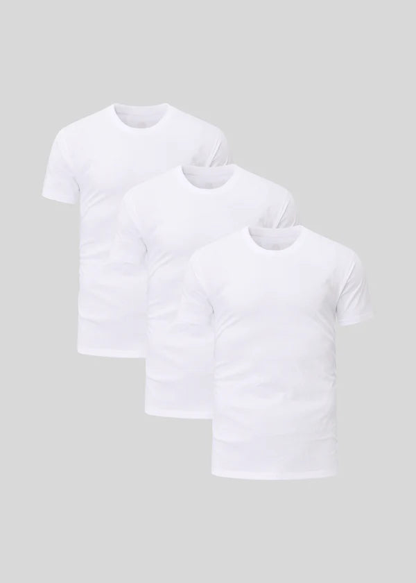 Camiseta de cuello redondo pack 3