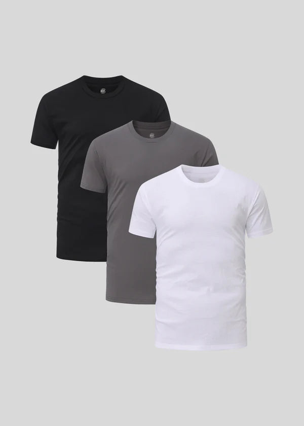 Camiseta de cuello redondo pack 3