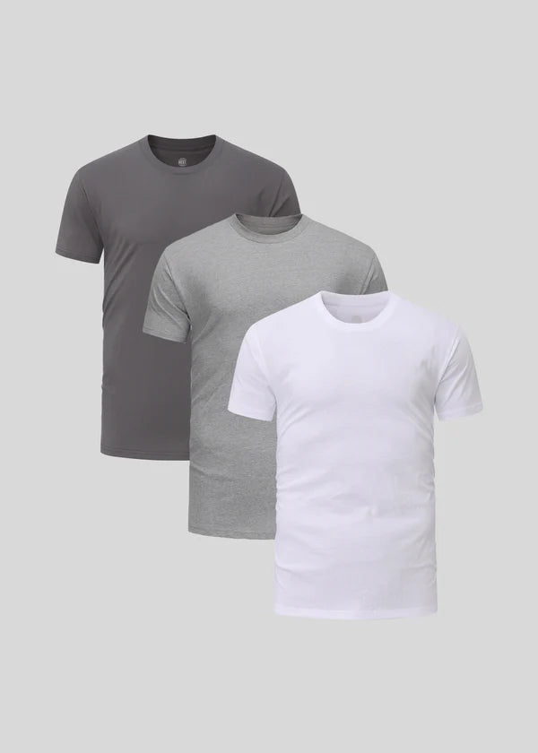 Camiseta de cuello redondo pack 3