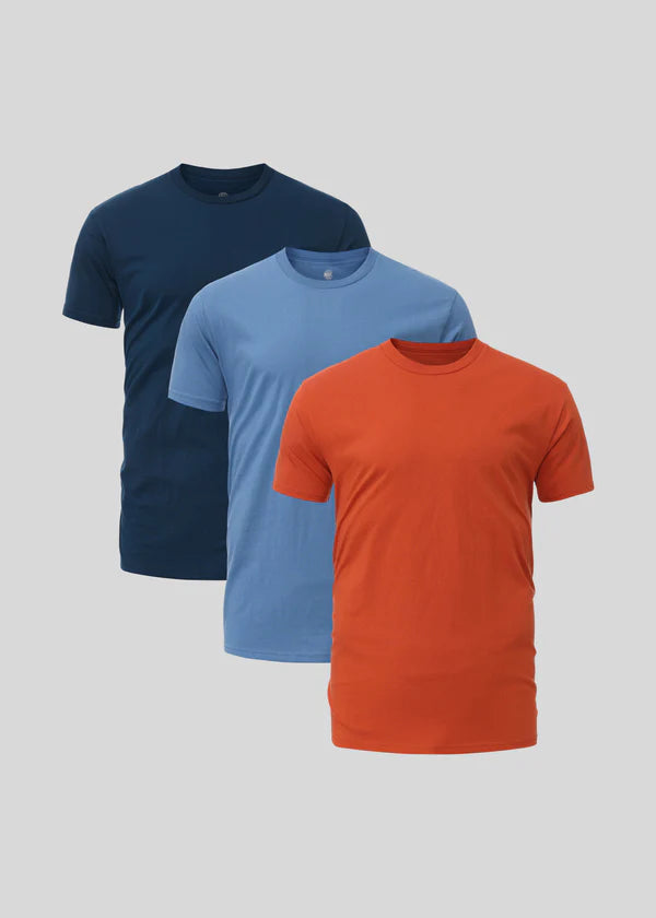 Camiseta de cuello redondo pack 3