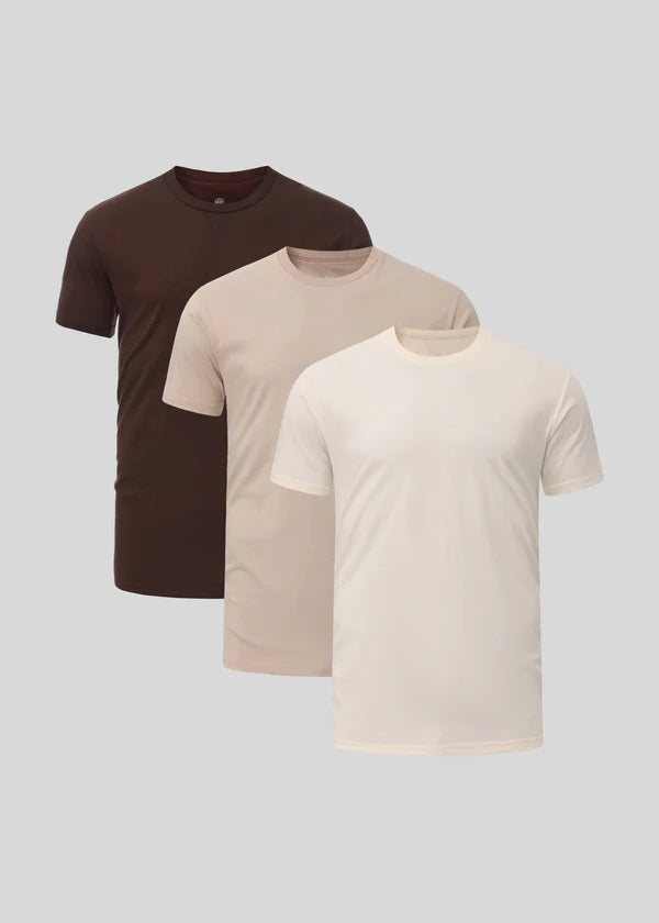 Camiseta de cuello redondo pack 3