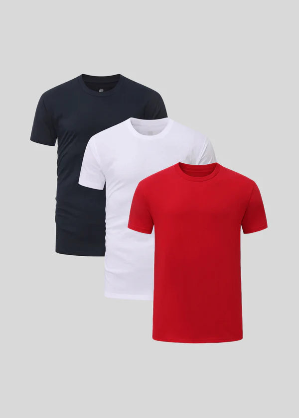 Camiseta de cuello redondo pack 3