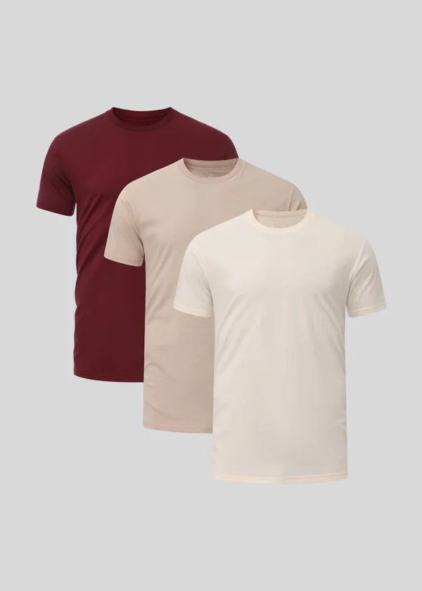 Camiseta de cuello redondo pack 3
